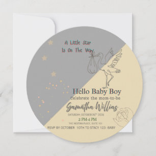 Hello Baby Editable Baby Shower Invite Modern