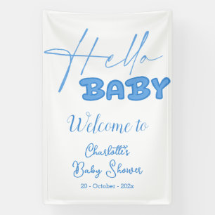 Hello Baby Elegant Baby Shower Banner