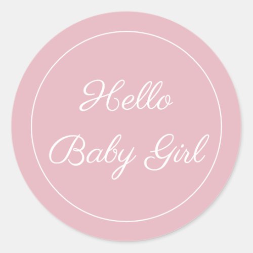 Hello Baby Girl New Baby Sticker