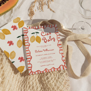 Hello Baby Lemon Baby Shower Invitation