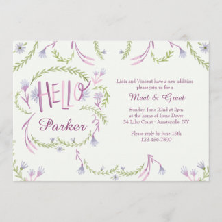 Hello Baby Meet and Greet Invitation