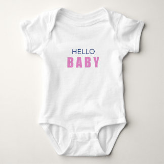 Hello Baby Minimal Girl Bodysuit