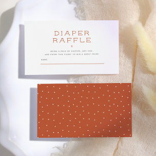 Hello Baby Minimalist Scandi Diaper Raffle Enclosure Card