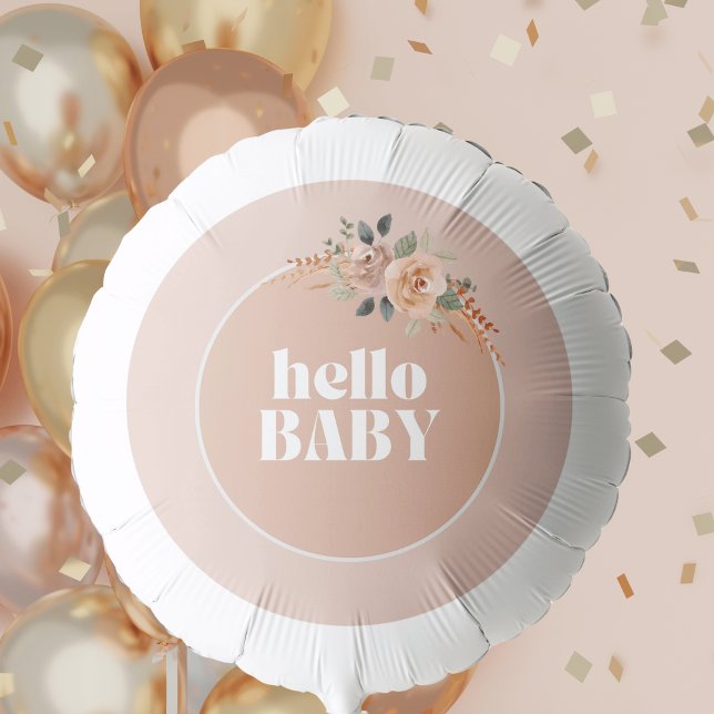 Hello Baby, Modern Baby Shower Balloon (Creator Uploaded)