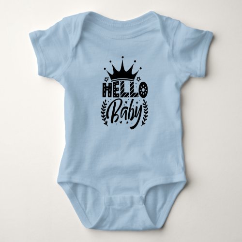 Hello Baby _ pregnancy announcement Baby Bodysuit