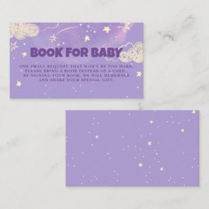 Hello Baby Purple Dream Book Request  Baby Shower  Enclosure Card