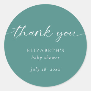 Hello Baby Shower Minimalist Gender Neutral Boho Classic Round Sticker