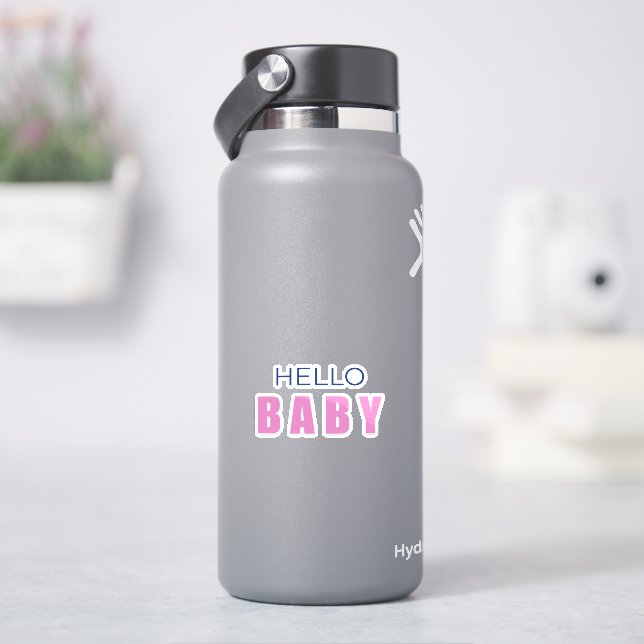 Hello Baby Shower Sticker (HydroFlask)