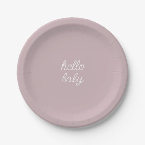 Hello Baby Sip and See and Baby Shower Party Plate