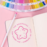 Hello Baby Star Custom Return Address Self-inking Stamp<br><div class="desc">Announce the arrival of your little one in a truly magical way with our collection of birth announcement items, featuring a vibrant rainbow-colored background adorned with sparkling stars. Each piece in this collection is designed to celebrate the joy and wonder of your new addition, providing a beautiful and memorable way...</div>