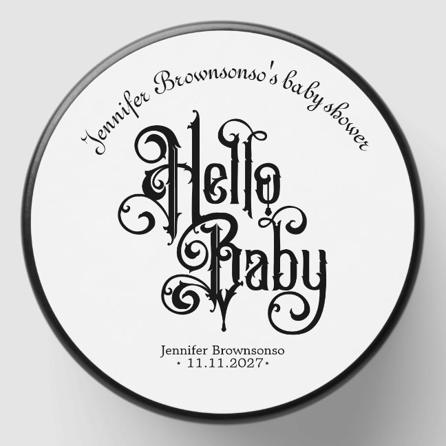 Hello Baby Stylish Classic Vintage Retro Mini Candle Favors
