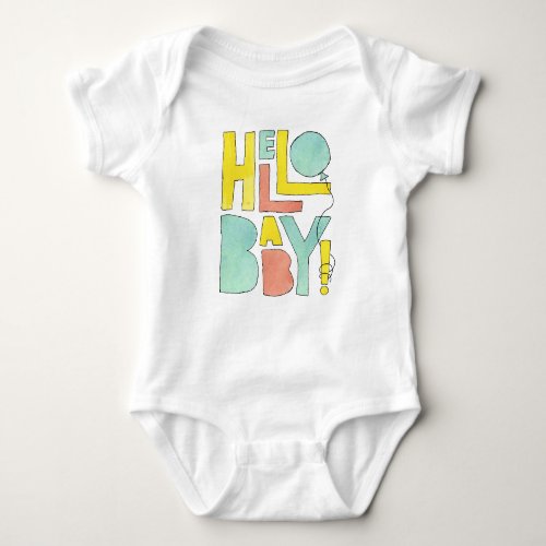 Hello Baby Welcome to Newborn New Baby Birth Baby Bodysuit