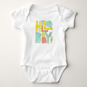 Hello Baby Welcome to Newborn New Baby Birth Bodysuit