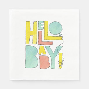 Hello Baby Welcome to Newborn New Baby Birth Napkins