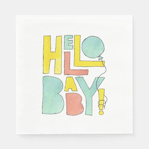 Hello Baby Welcome to Newborn New Baby Birth Napkins