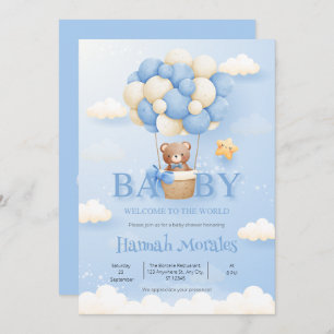 Hello Baby Welcome to the World Baby Invitation