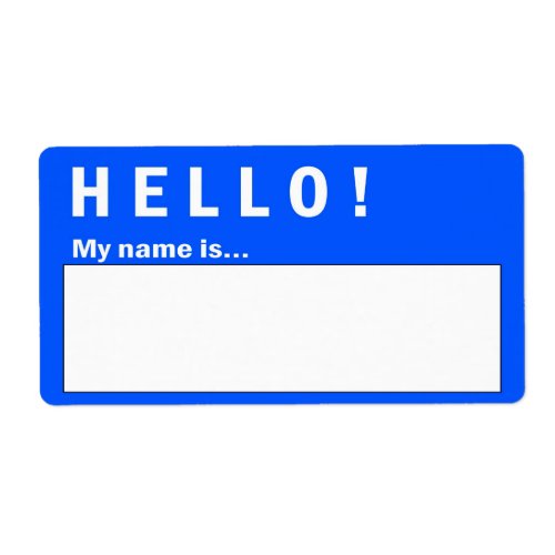 Hello Badge Name Badge Labels