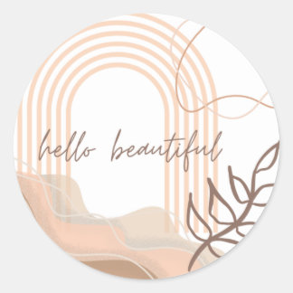 Hello beautiful abstract vinyl sticker