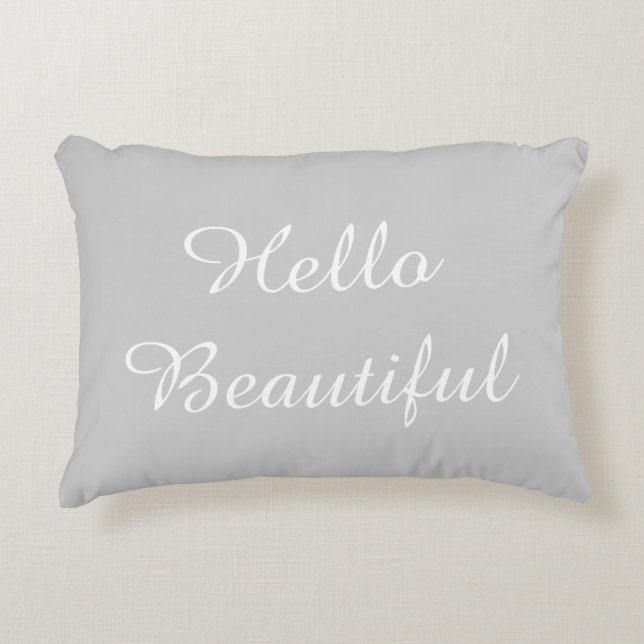 Hello Beautiful Accent Pillow (Front)