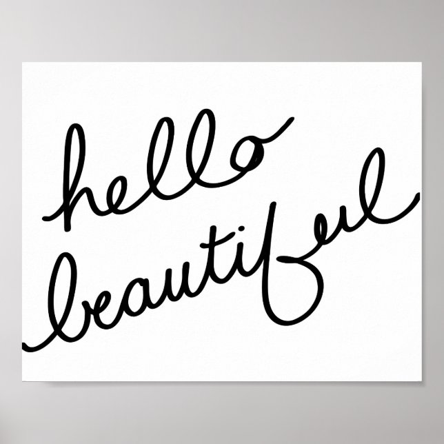 hello beautiful - art print (Front)
