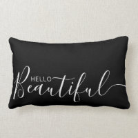 Hello Beautiful Black White Minimalist 