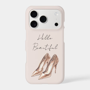 Hello Beautiful Bronze Rose Gold High Heels iPhone 17 Pro Case