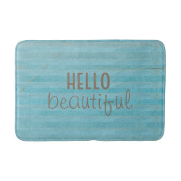 Hello Beautiful Chic And Trendy Boho Design Bath Mat
