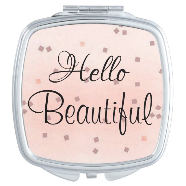 Hello Beautiful Compact Mirror (Front)
