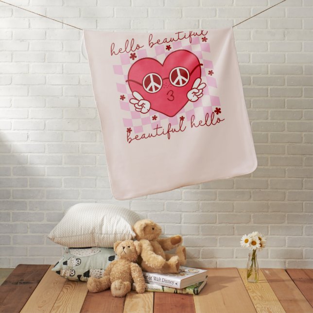 Hello Beautiful | Cute & Heartfelt Baby Blanket (In Situ)