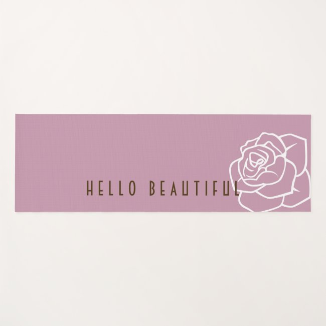 Hello Beautiful - Elegant Modern Floral Pink Rose