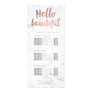 Salon Templates Menus Price Lists Zazzle