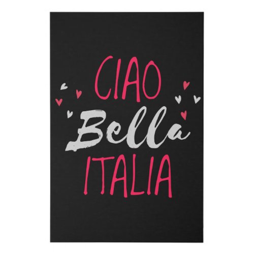 Hello beautiful Italy Faux Canvas Print