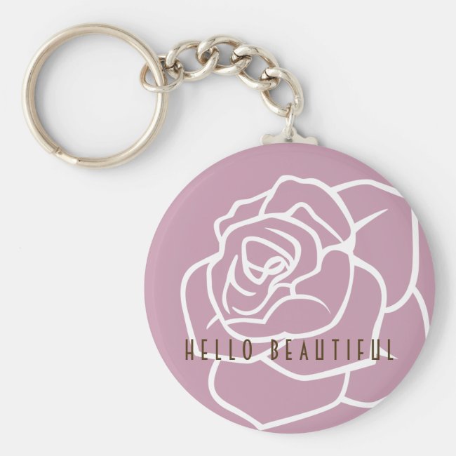 Hello Beautiful - Modern Chic Floral Pink Rose