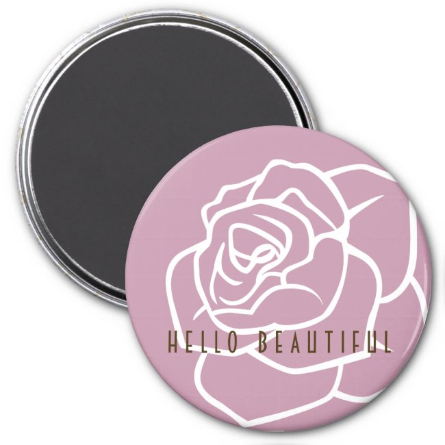 Hello Beautiful - Modern Chic Floral Pink Rose