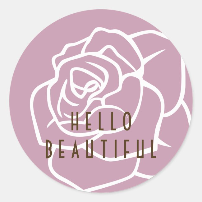 Hello Beautiful - Modern Chic Pink Rose