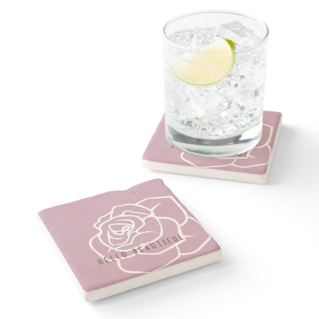 Hello Beautiful - Modern Chic Pink Rose Design