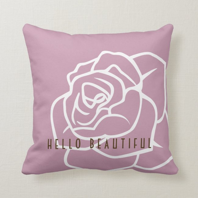 Hello Beautiful - Modern Chic Pink Rose