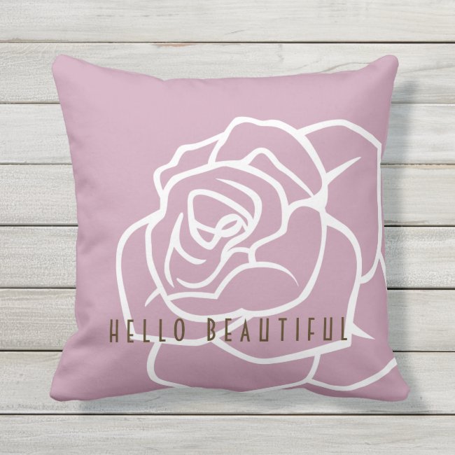 Hello Beautiful - Modern Pink Rose Floral