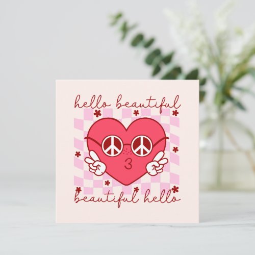 Hello Beautiful Pink Heart