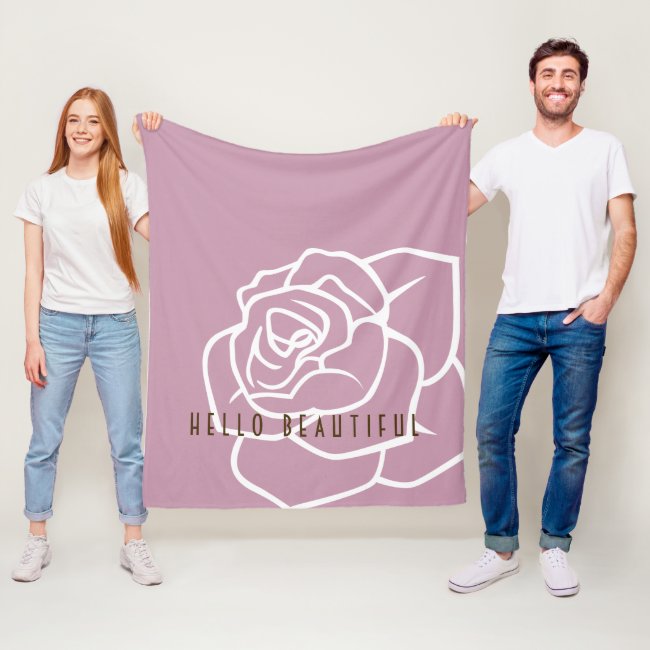 Hello Beautiful - Pink Rose Modern Chic Floral