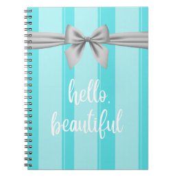 &quot;Hello Beautiful&quot; Tiffany Inspired Notebook