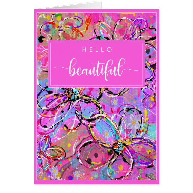 Hello Beautiful Valentines Anniversary Birthday Cards (Front)