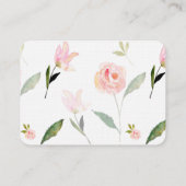 Hello Beautiful Watercolor Floral Business Card (Back)
