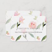 Hello Beautiful Watercolor Floral Business Card (Front/Back)
