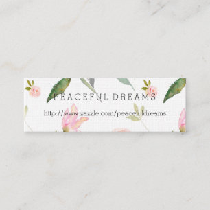 Hello Beautiful Watercolor Floral Mini Business Card