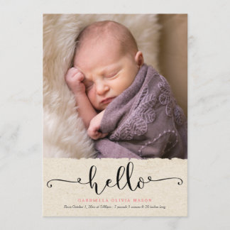 Hello Birth Announcement