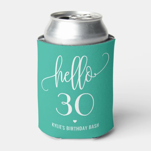 Hello Birthday Editable Color Party Favor Can Cool Can Cooler