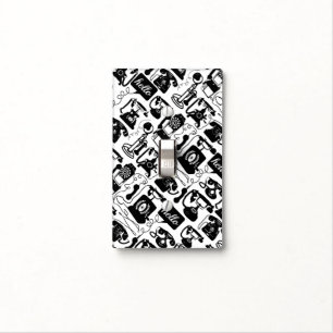 Hello Black or any color & White Telephone Pattern Light Switch Cover