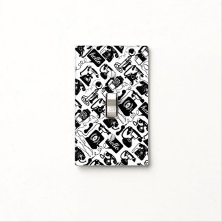 Hello Black or any color & White Telephone Pattern Light Switch Cover