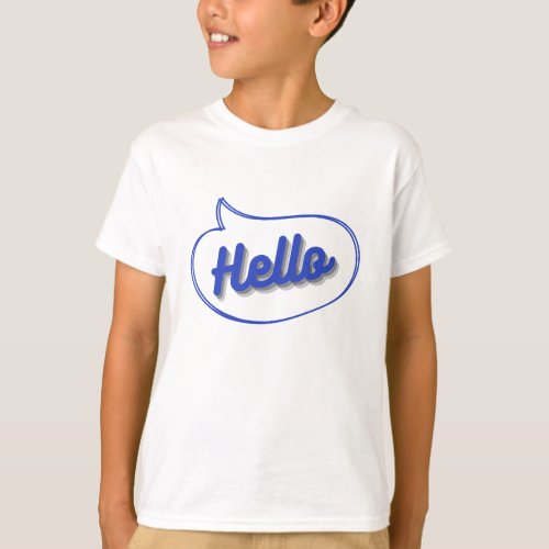 Hello blue T_Shirt